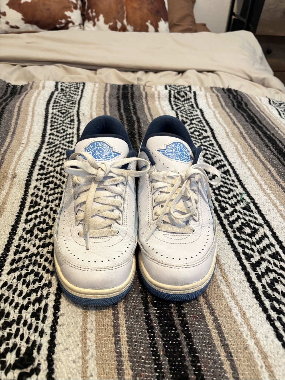 Jordan Low Top Sneakers in Navy and White
